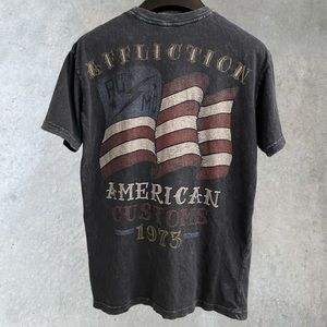 Y2K Affliction American Flag Eagle Tee